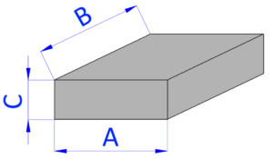 Ферритовый магнит 64×84×14 Эскиз Параллелепипед
